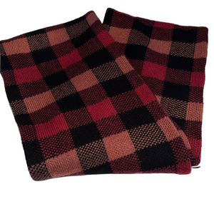 Vera Bradley Fleece Lined Red and Black Checkered Scarf